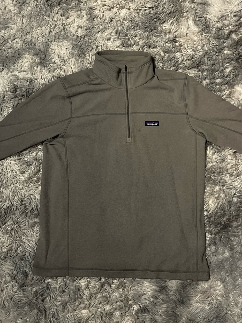 Patagonia Grey Quarter‑Zip Fleece Size L
